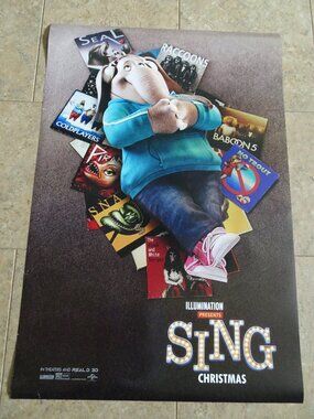 Sing - Movie Poster with Meena the Elephant - Advance Poster